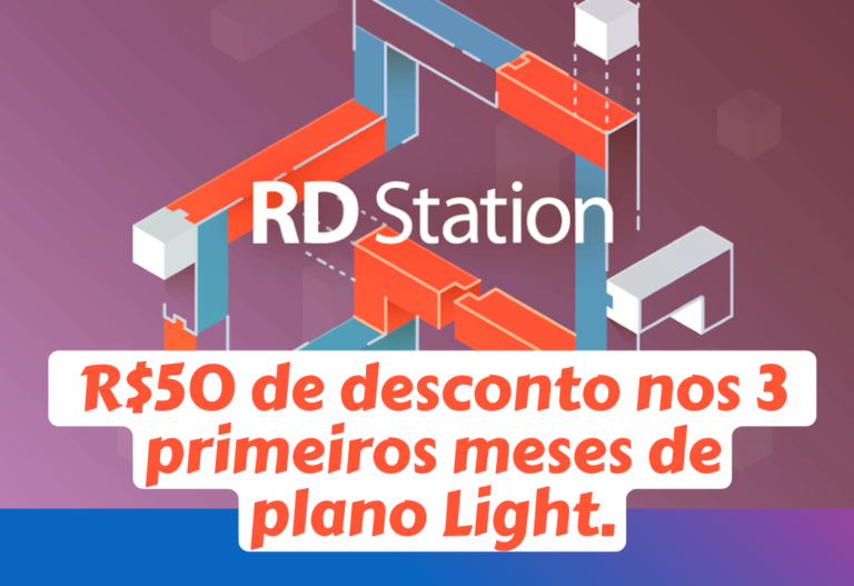 RD Station Marketing Light. Ganhe R$ 50,00 de desconto nos primeiros 3 meses.