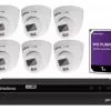 Kit Cftv Dvr 8 Canais C/ Hd 1tb 6 Cameras Vhd 3220 Intelbras