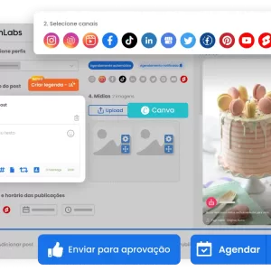 Gestão completa de redes sociais com  agendamento de posts by Mlabs.