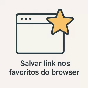 Qual é o código html para a função “salvar link nos favoritos do browser?”